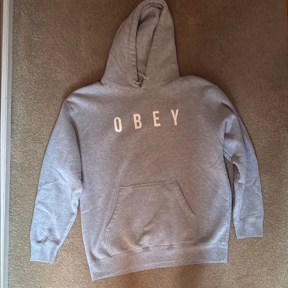 Obey Gray Men's Hoodie